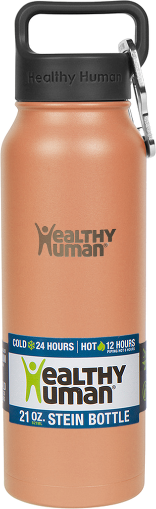 Healthy Human Stainless Steel Water Bottle (Peach, 21 oz/ 621 ml)